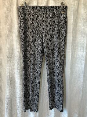 Michael Kors Black and White Animal Print Top